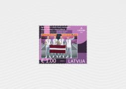 Latvijas Pasts releases a stamp dedicated to the Latvian national 3x3 basketball team, gold medallists of the XXXII Summer Olympic Games